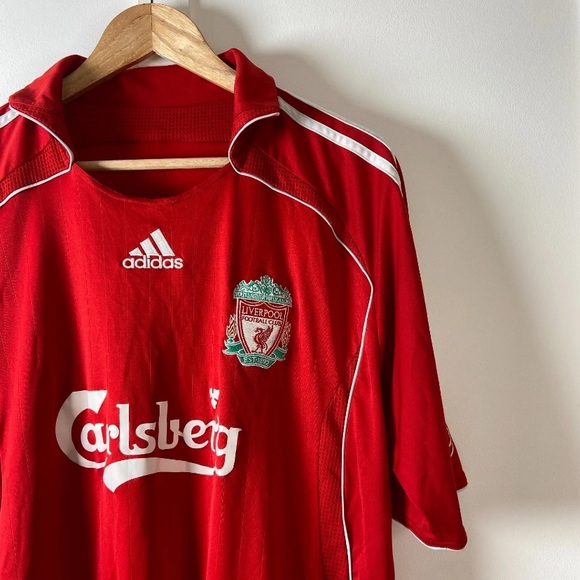 Adidas Liverpool 2006 2007 2008 Home Football Shirt  Carlsberg Red Size XL - Picture 2 of 7